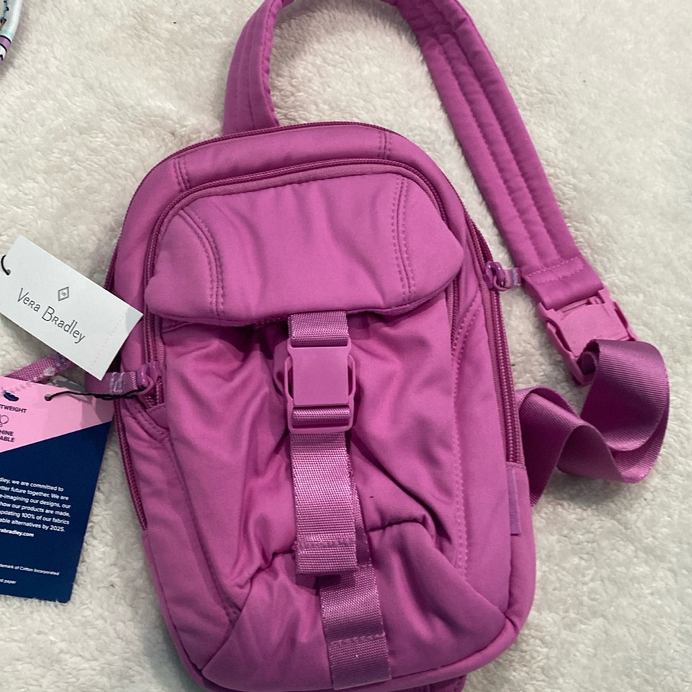 🆕💗Vera Bradley Utility Sling Backpack, “Rich Orchid (Pink)”